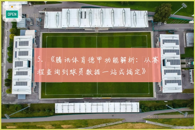 5. 《腾讯体育德甲功能解析：从赛程查询到球员数据一站式搞定》